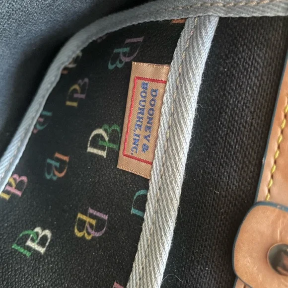 Dooney & Bourke Vintage Brown and Tan Signature Series Collection Shoulder Bag - Picture 7 of 16